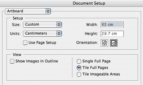 illustrator document setup panel