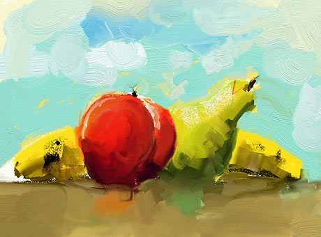 Still life made in ArtRage Fruits