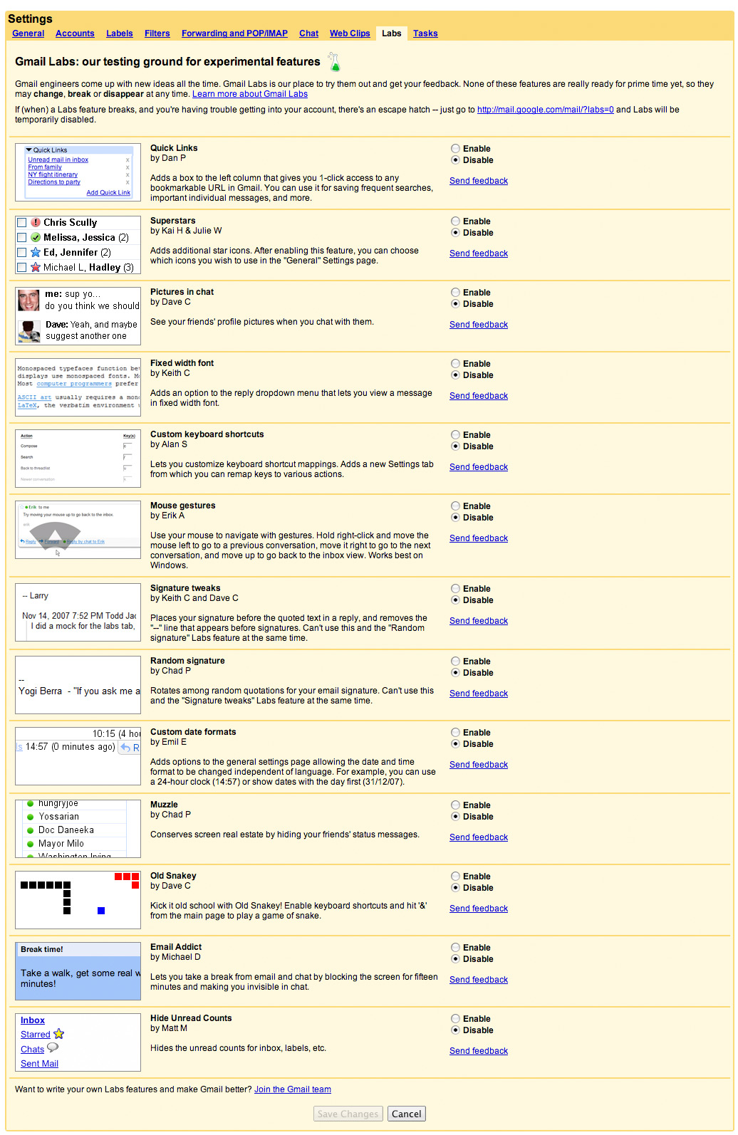 Gmail Labs review creativebits
